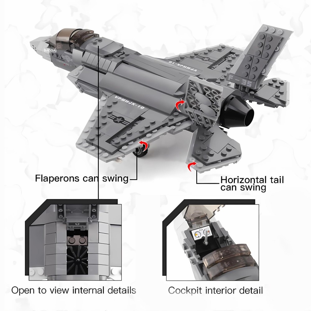 646 قطعة F-35 البرق II طائرة ب - مراجعة Hand Plane Block وسعره