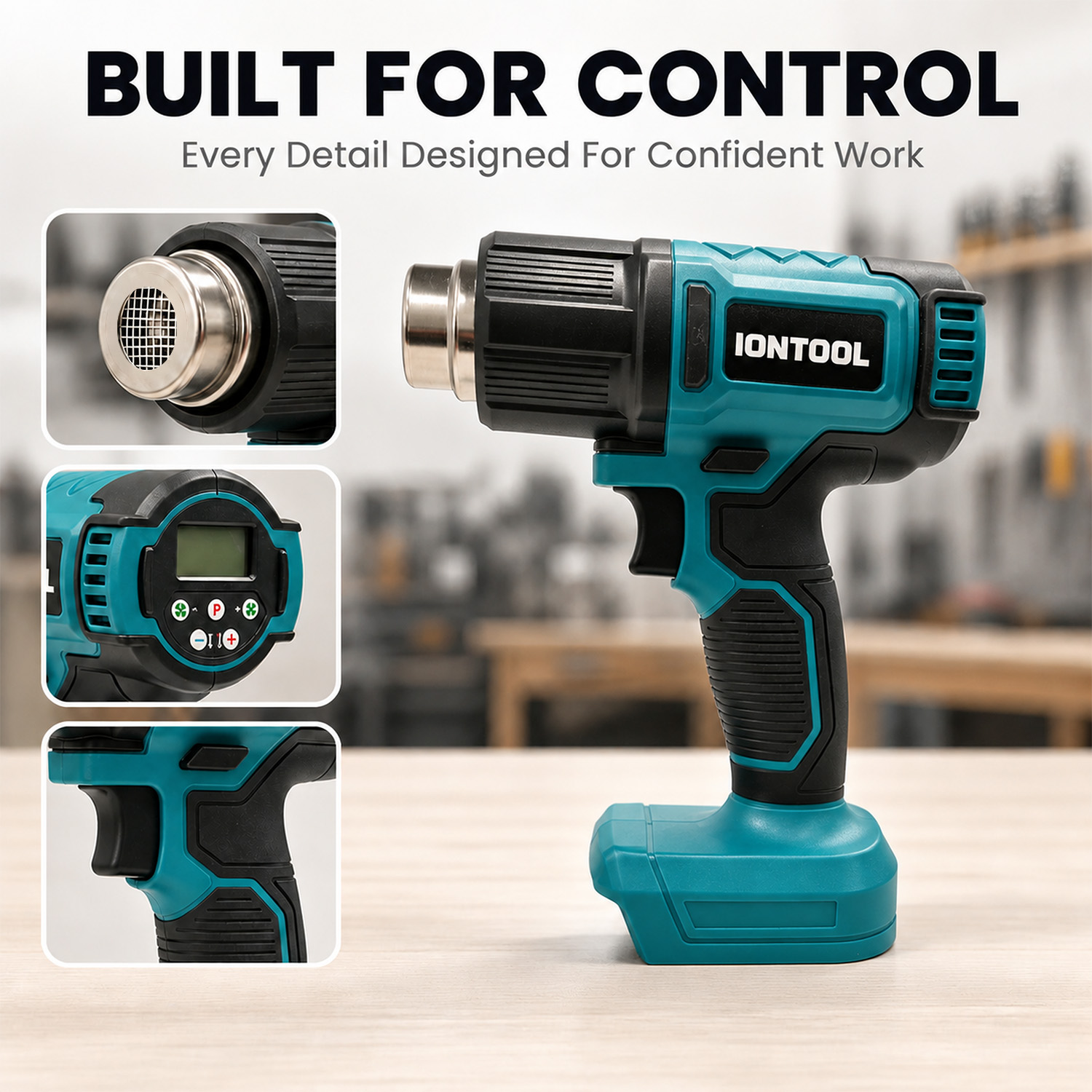 آيونتول 550 ℃   مسدس حراري كهر - مراجعة Workshop Electric Tools وسعره