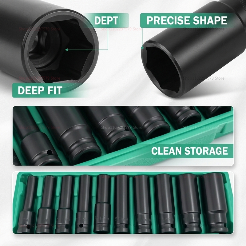 طقم مفاتيح ربط 10 قطع 8-24 مم  - مراجعة Workshop Electric Tools وسعره